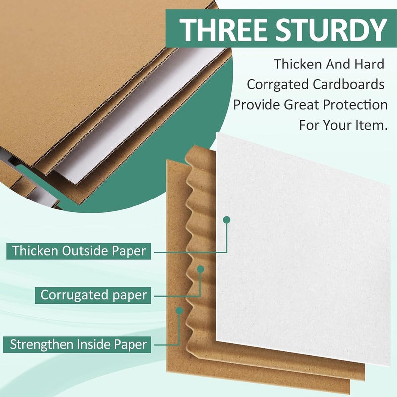 Eupako 30 Pack Small Shipping Boxes Assorted Sizes, 9x6x4 & 10x7x5, 15 PCS Each, White Corrugated Box Mailers, Cardboard Boxes for Packaging Small Business, Mailing - Image 4